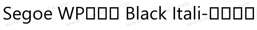 Segoe WP兰亭黑 Black Itali字体转换